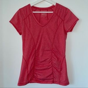 Zella Performance Flex Fit Z Tee Ruched Top Sz L